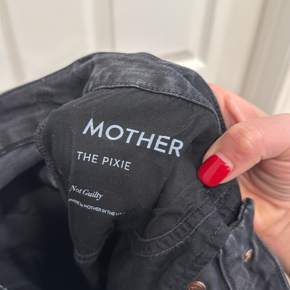 Mother The Pixie Not Guilty Dark Gray Skinny Jeans - image 6
